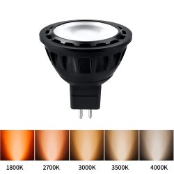 thumb MR16 регулируемая, GU5.3, 12V, CCT 1800-4000K, 36/60°, 5W